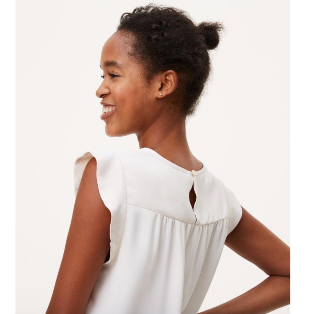 LOFT Flutter Shoulder Shell Blouse, SP - Picture 2 of 4